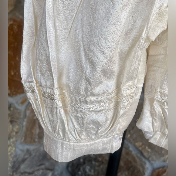 Silk Baby Boy Convertible Heirloom Gown Romper Set 12–18M Formal Linen Revival - Picture 10 of 11